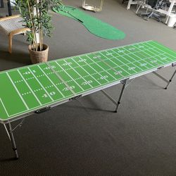 Pong / Tailgate / 8 ft Foldable Football Theme Table
