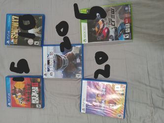 4 Play Station Games And 1 Xbox 360 Game