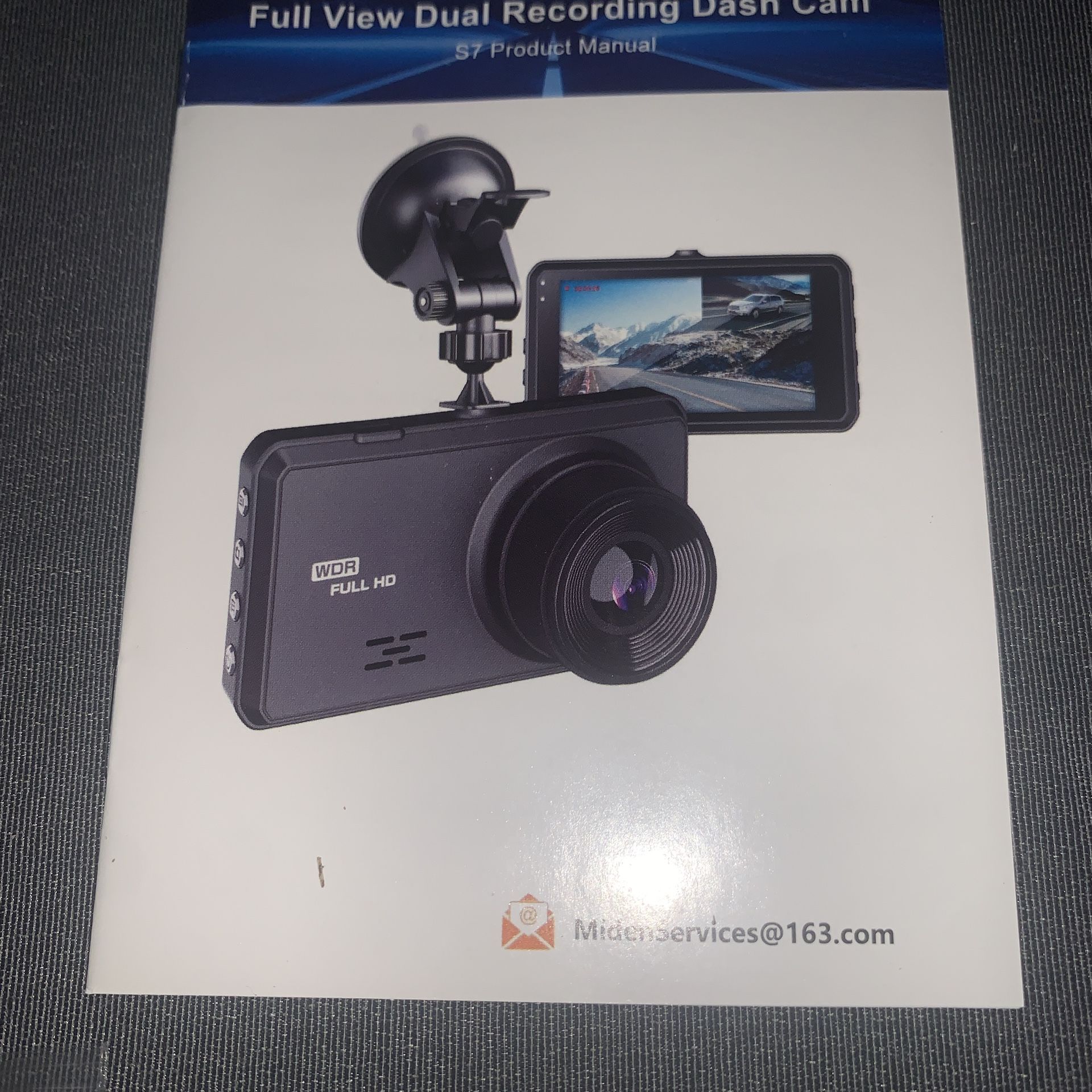 Miden S7 2.5K Dash Cam Front and Rear,64G SD Card,1600P+1080P FHD Dual Dash Camera for Cars