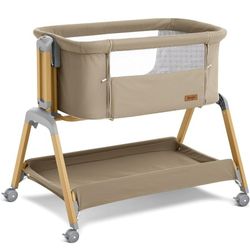 Baby Moses 3 in 1, Moses rocking with comfortable mattress and wheels, Moses of adjustable height to sleep next to the bed