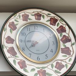 Vintage Glass Country Clock