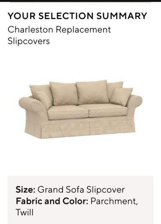 twill Sofa slipcover / replacement NEW