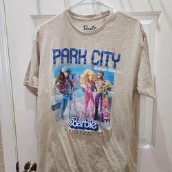 Vintage Barbie Park City Beige Graphic Tee