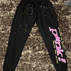 Black Pink Sp5der Sweatpants
