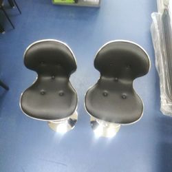 2 Black Bar Stools Blow Out Sale