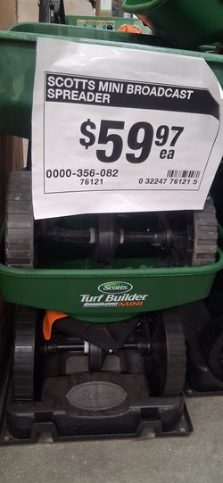 Retails $64.20 wtax Like new Used Scotts Mini with Edge Guard broadcast spreadee