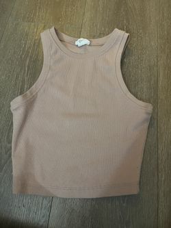 Brown Tank Top Crop Top