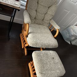 Rocking Chair With Rocking Stool
