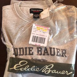 Eddie Bauer Heather Gray Sweatshirt   Size Large