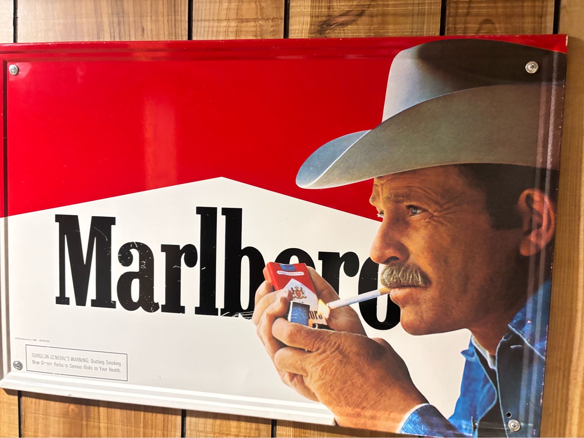 Marlboro man cigarette metal sign vintage