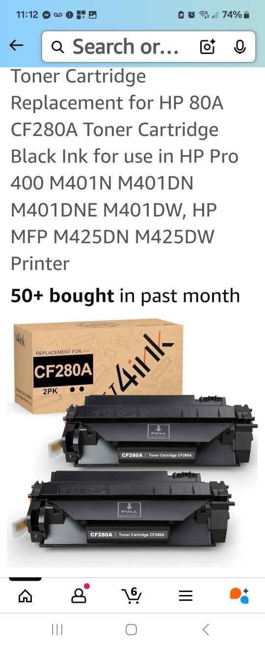 v4ink 2-Pack Compatible Toner Cartridge Replacement for HP 80A CF280A Toner Cartridge Black Ink for use in HP Pro 400 M401N M401DN M401DNE M401DW, HP