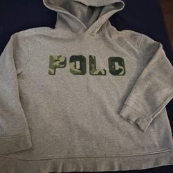Polo Ralph Lauren Hoodie Sweatshir Girls Camo Oversize Pullover Large 12-14 