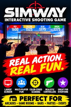 SIMWAY Interactive Shooting Game – Arcade Entertainment System