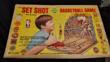 Vintage 1971 Marx Official NBA Set Shot Basketball Game 6230 COMPLETE Works Box