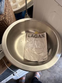 IKEA Boholmen stainless steel round sink + Atlant drain