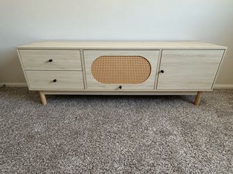 Modern rattan tv console