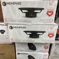 Memphis Subwoofers 250/500 Watt  RMS/PEAK POWER 