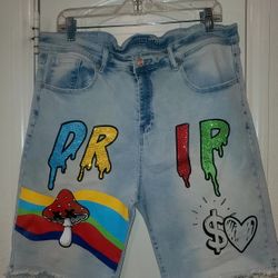 Rue21 Mens Jean Shorts Premium Supreme Flex DRIP Size 36