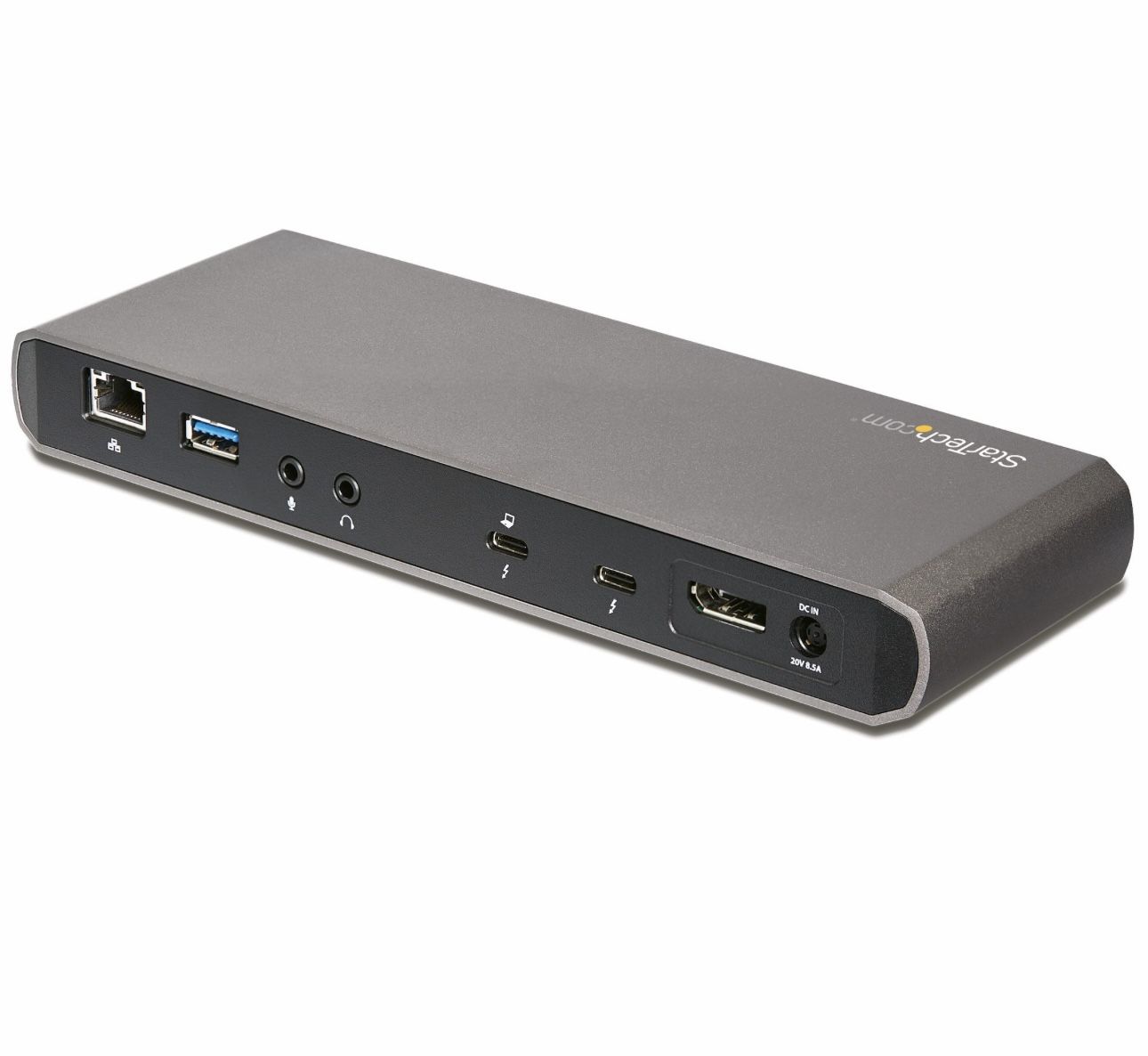 Thunderbolt 3 Dock, Dual Monitor 4K 60Hz TB3 Laptop Docking Station, DisplayPort, 85W PD, 3x USB, GbE