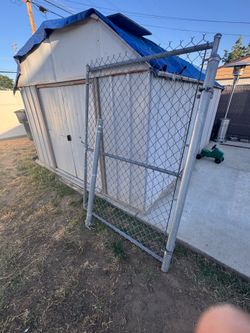 Fance galvanized door 50 wide by 72 tall good condition