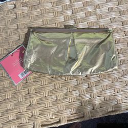 MICHAEL Michael Kors Very Hollywood Gold Metallic Frame Clutch - New with Tag - Evening Bag