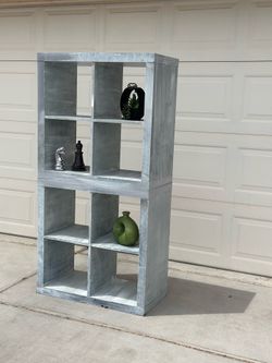 Gray Shelving Unit