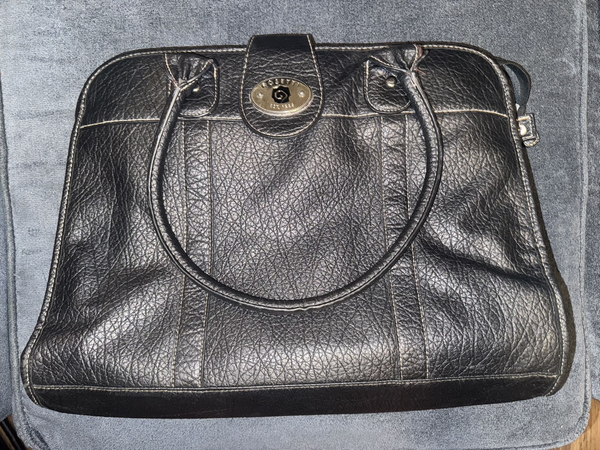 Genuine Leather Black Handbag