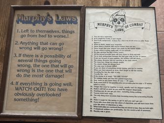 Two Vintage Murphy’s Laws Frames 