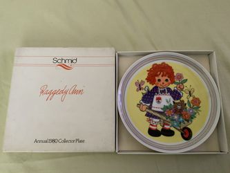 THE SCHMID COLLECTIONS “THE RAGGEDY ANN & ANDY PLATE IN ORIGINAL BOX #6