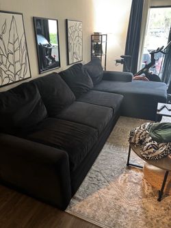 Free black sectional couch