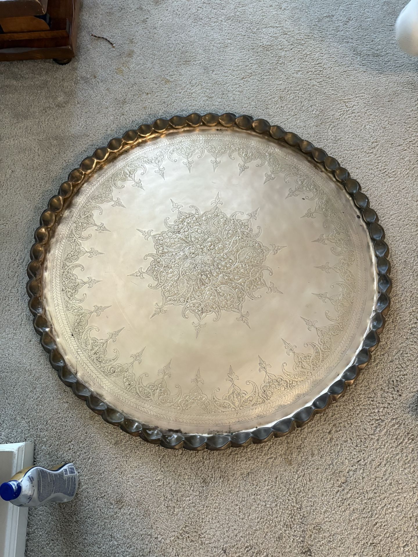 All Brass Moroccan Coffee Tea Table