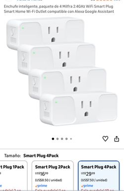 Smart Plug, 4 Pack Milfra 2.4GHz WiFi Smart Plug Smart Home Wi-Fi Outlet Compatible with Alexa Google Assistant