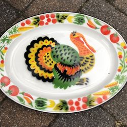 Vintage1960’s Enamels Turkey Platter