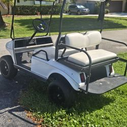 Lifted Four Seater Electric Golf Cart 