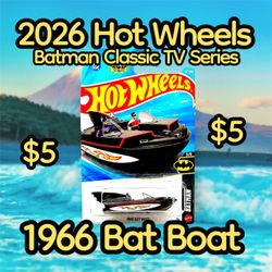 New 2026 Hot Wheels 1966 Bat Boat