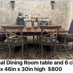 Formal dining room Set - Table and 6 chaits