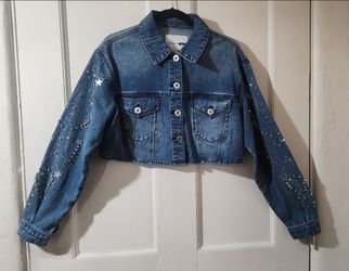 Women’s Starstruck Blue  Denim Embellished Jacket