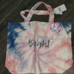 Tie Dye Tote Bag With Hair Scrunchie Brand New