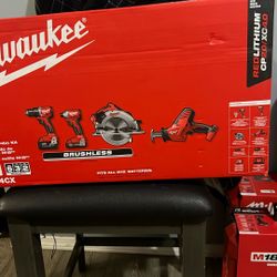 Milwaukee Brushless 4 Tool Combo Kit 