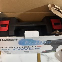 Leaf Blower Cordless,Hand Held Blower with 21V*2 Pcs Batteries,300000RPM Turbo Jet Blower,Portable Leaf Blower for Patio Cleaning,Lawn Care, Leaves an