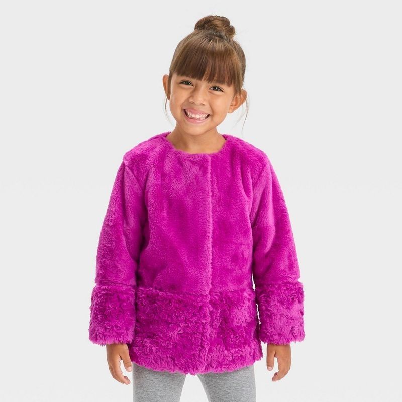 Toddler Faux Fur Jacket - Cat & Jack Pink