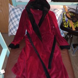 New Red And Black Fluffy Robe