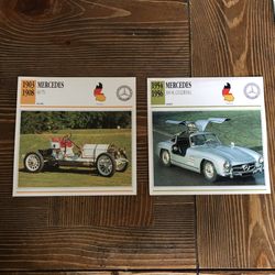 2x Mercedes Cards  Knowledge cards 6”x6”