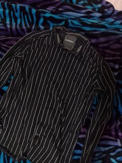 Express striped button up