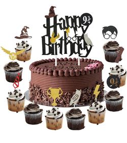 Harry Potter Cake Topper And Cupcake Decoration.