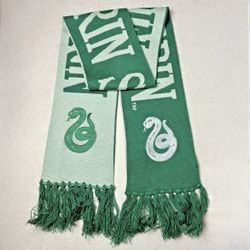 Harry Potter Green Embroidered Scarf - Slytherin House Universal Studios 