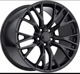 NEW 2015-2019 Corvette C7 Z06 Gloss Black Front Wheel 19x10 OEM 5(contact info removed)5 GM