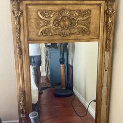 1950’s Gold Baroque Cherub Mirror 