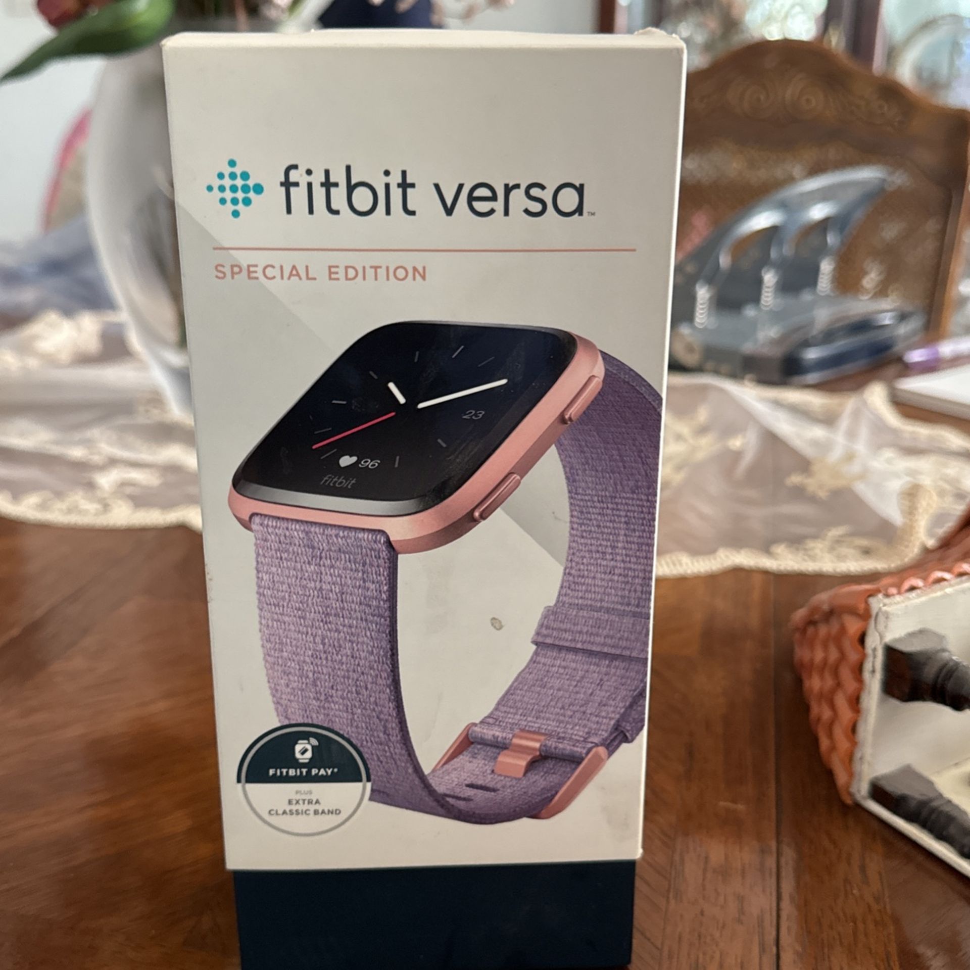 Fitbit Versa Special Edition Heart Rate Navy And Pink Versa Fitbit