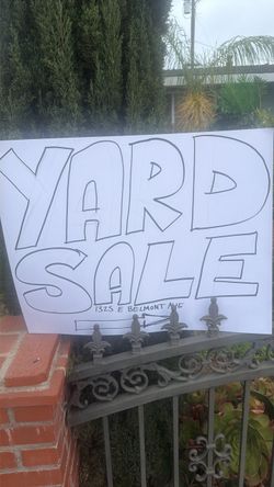 Yard sale 1325 E Belmontave Anaheim ca